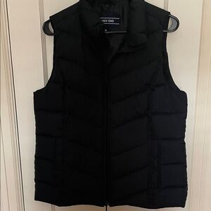Lands' End Classic Black Quilted Vest